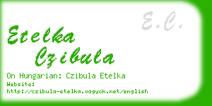 etelka czibula business card